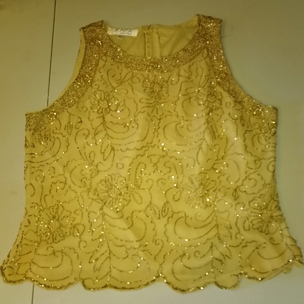 Gold beaded top